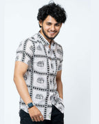 Elephant Block Print Mens Shirt