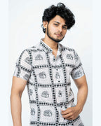 Elephant Block Print Mens Shirt