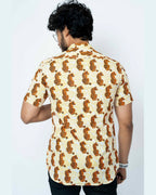 Sher Hand Block Print Mens  Half Shirt