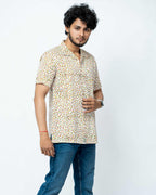 Multi Collor Dot  Print Mens Casual Shirt
