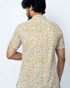 Multi Collor Dot  Print Mens Casual Shirt