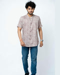 Maroon Doodle Print Shirt