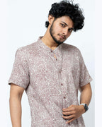 Maroon Doodle Print Shirt