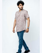 Maroon Doodle Print Shirt
