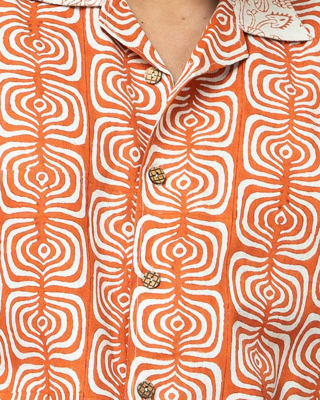 Coral Colour Smart Casual Cotton  Shirt