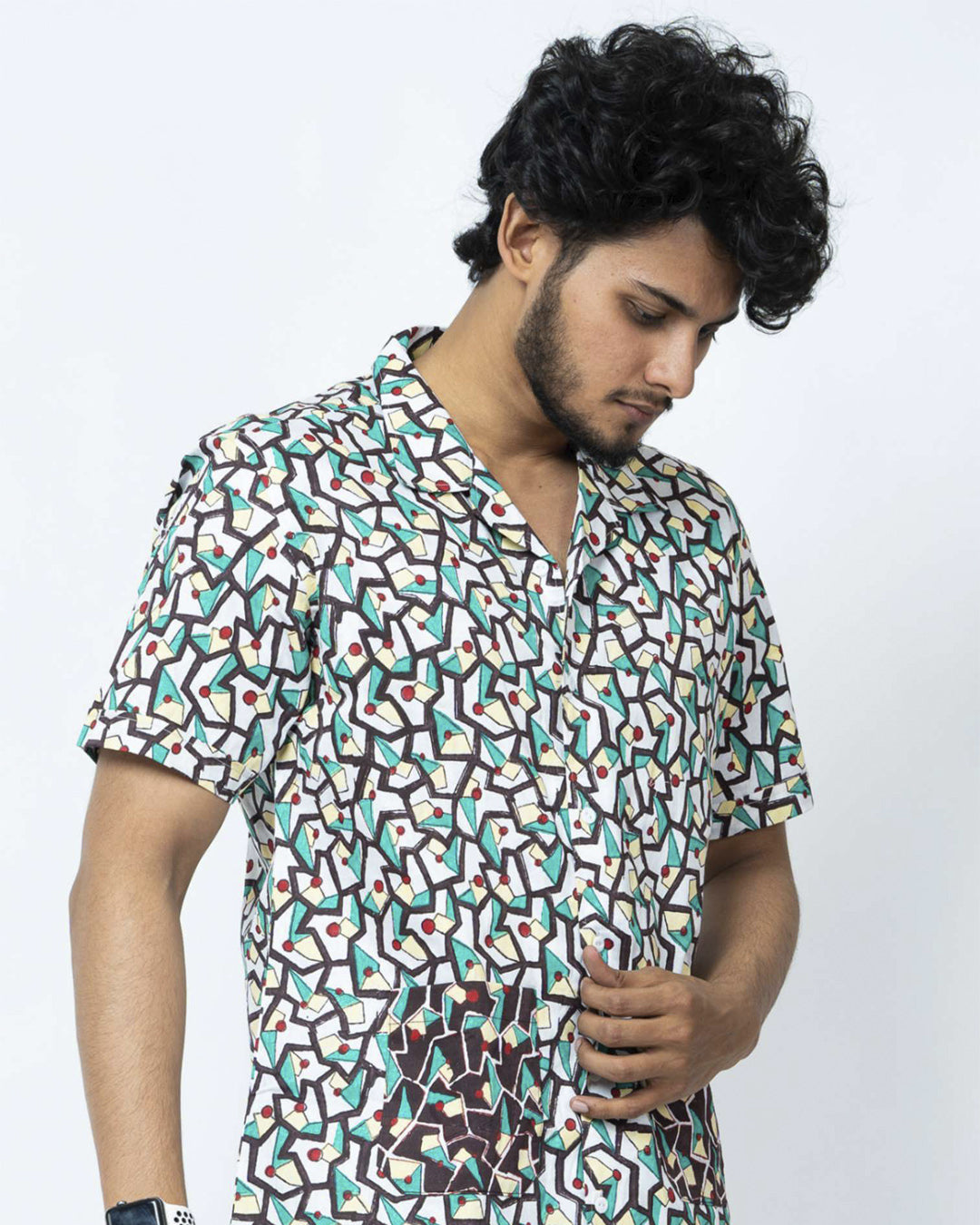 Abstract Hand Block Print Summer Shirts