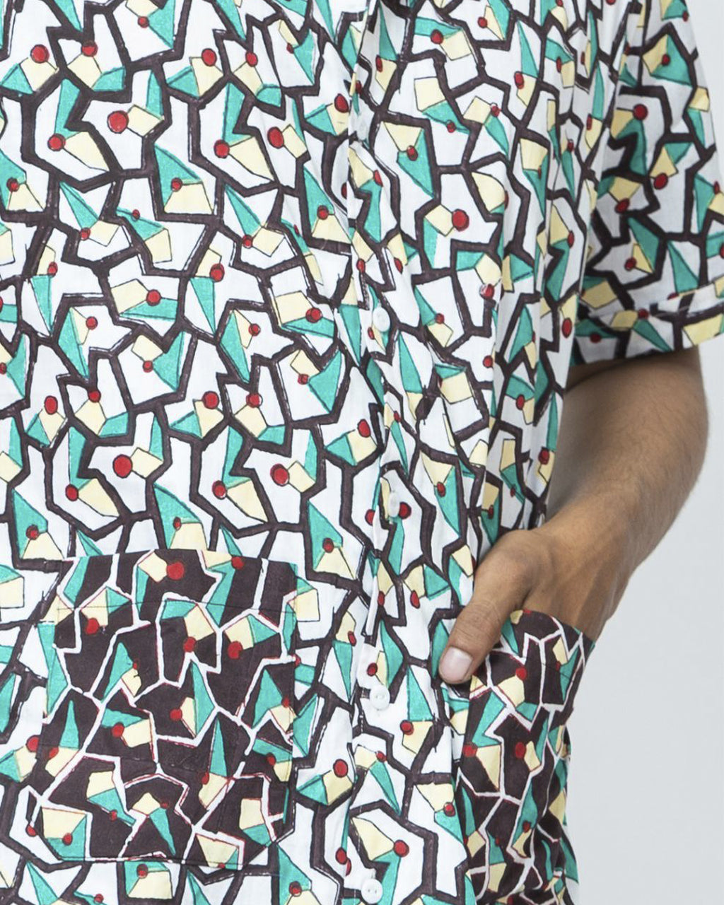 Abstract Hand Block Print Summer Shirts