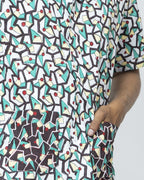 Abstract Hand Block Print Summer Shirts