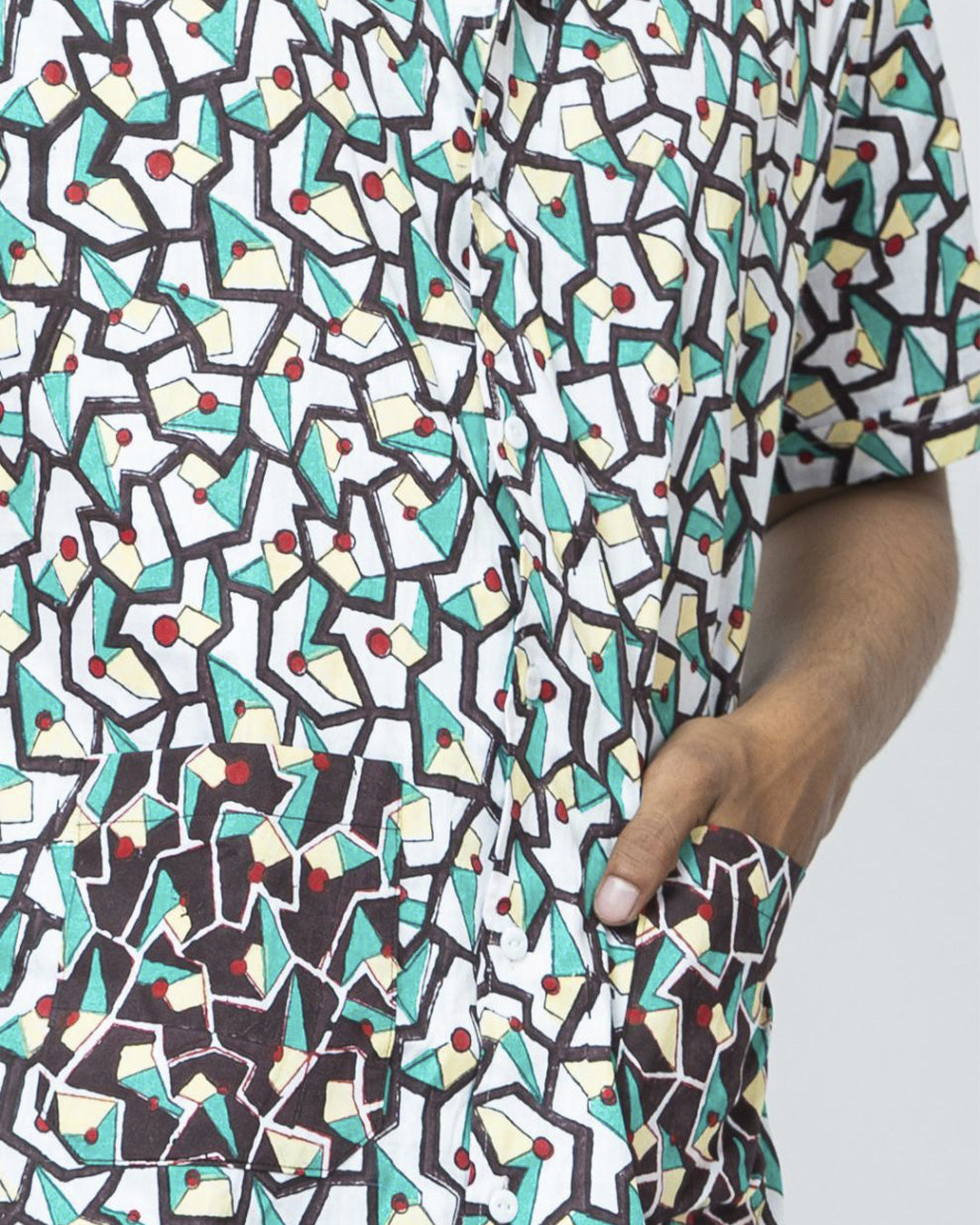 Abstract Hand Block Print Summer Shirts