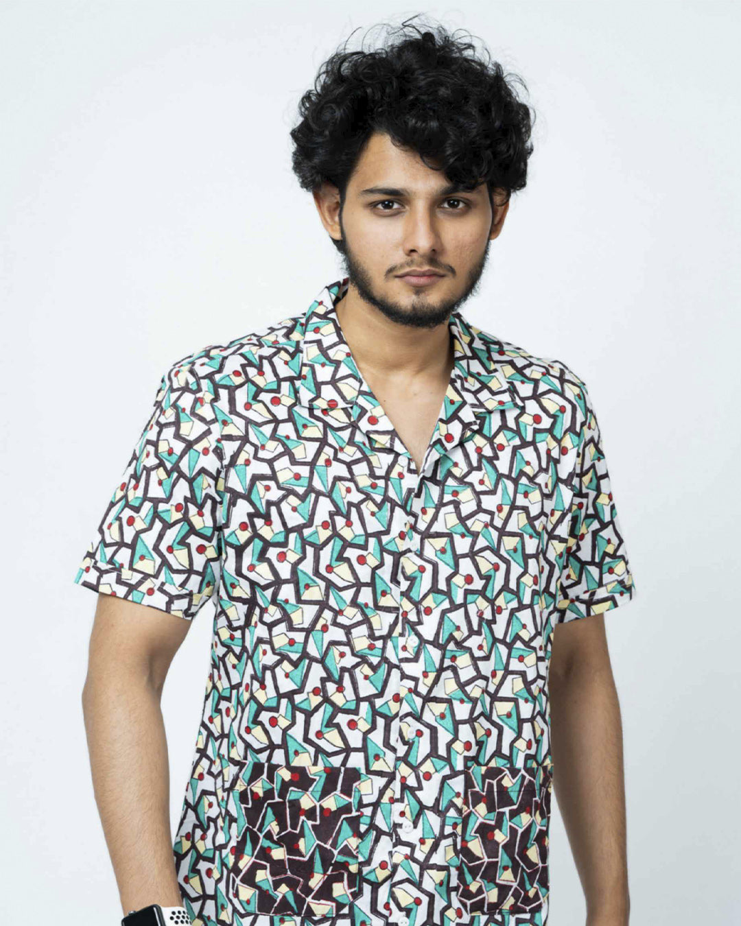 Abstract Hand Block Print Summer Shirts