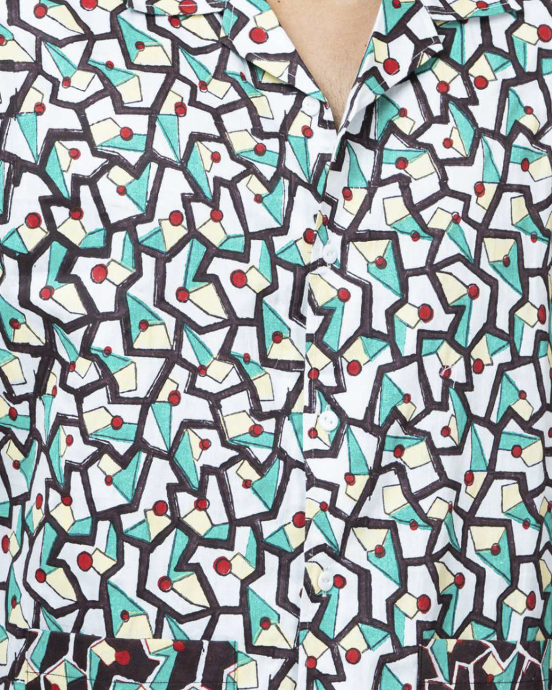 Abstract Hand Block Print Summer Shirts