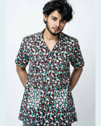 Hand Block Print Multi Colour Box Fit Shirt