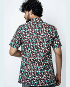 Hand Block Print Multi Colour Box Fit Shirt
