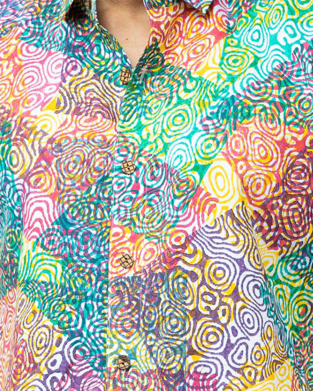 Multi Colour Amoeba Print Mens Shirt