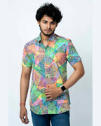 Multi Colour Amoeba Print Mens Shirt