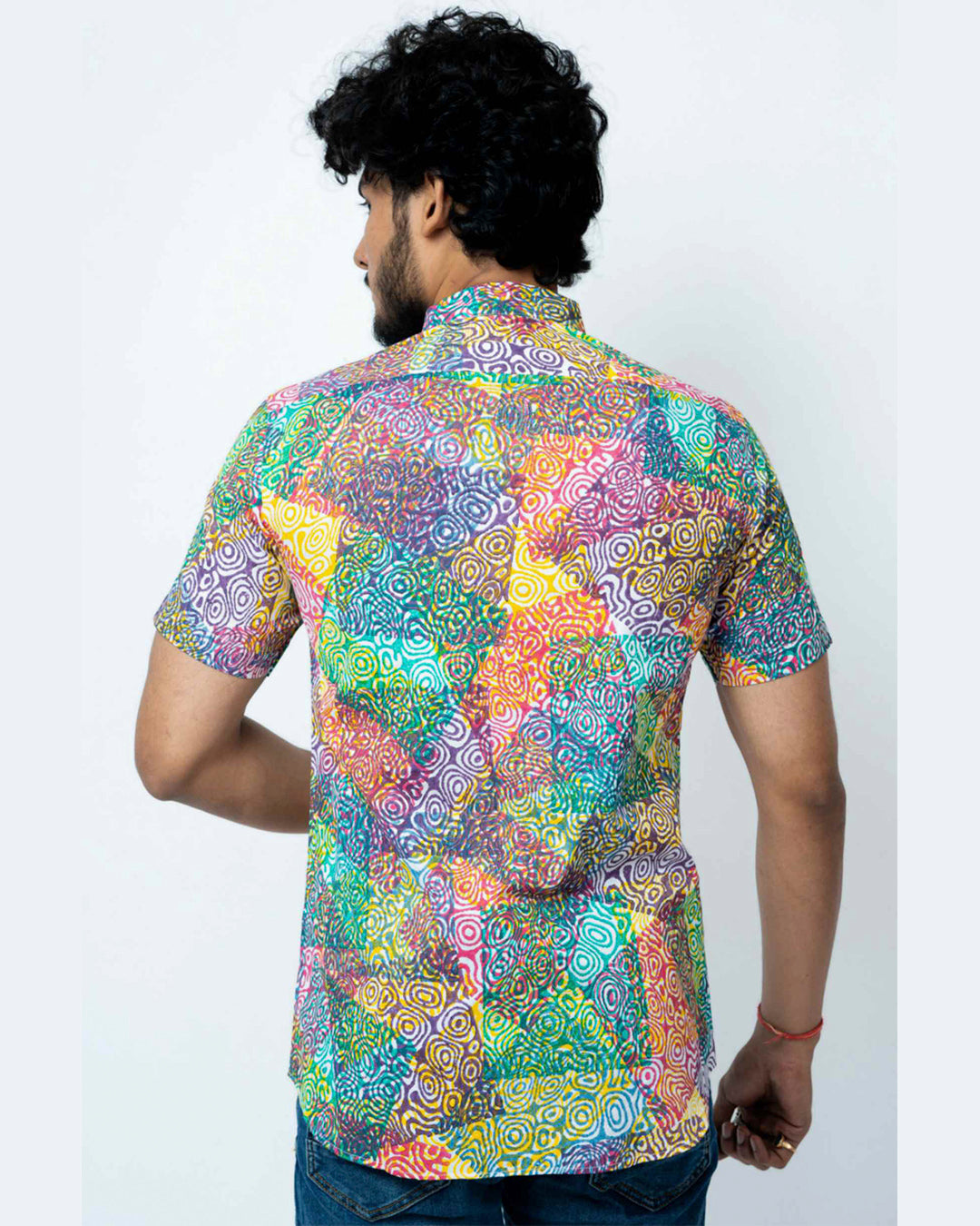 Multi Colour Amoeba Print Mens Shirt