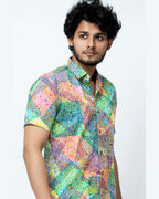 Multi Colour Amoeba Print Mens Shirt