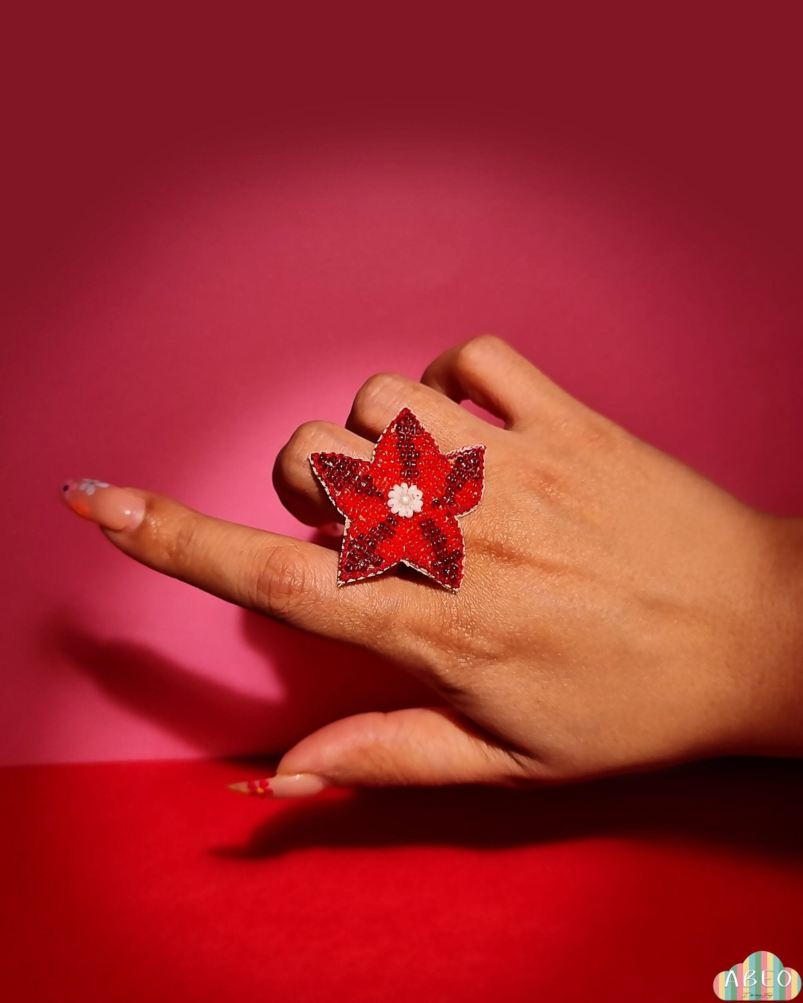 Star Fish Beaded Ring