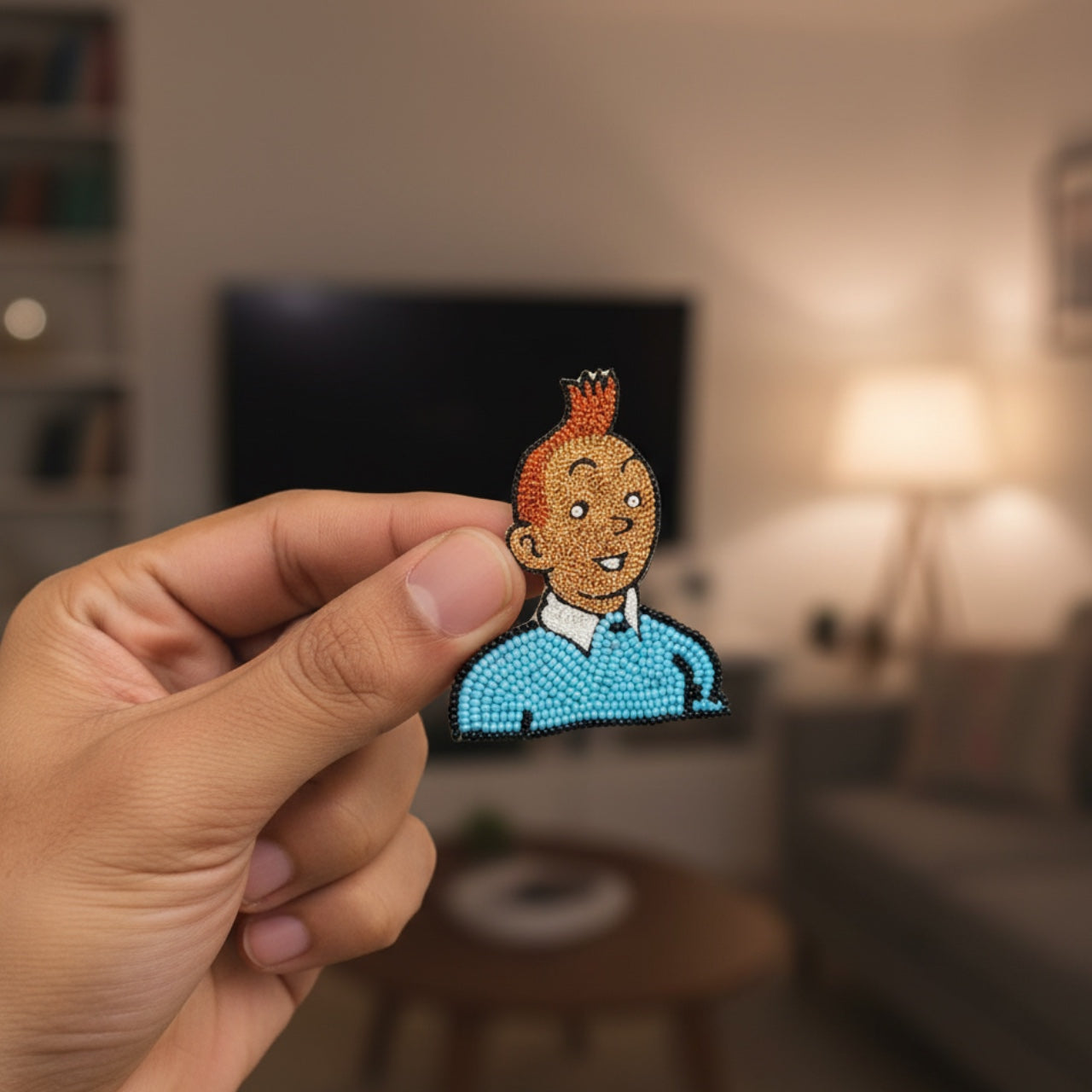 Tin Tin Face Brooch