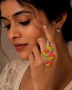 Venom Beaded Adjustable Finger Ring