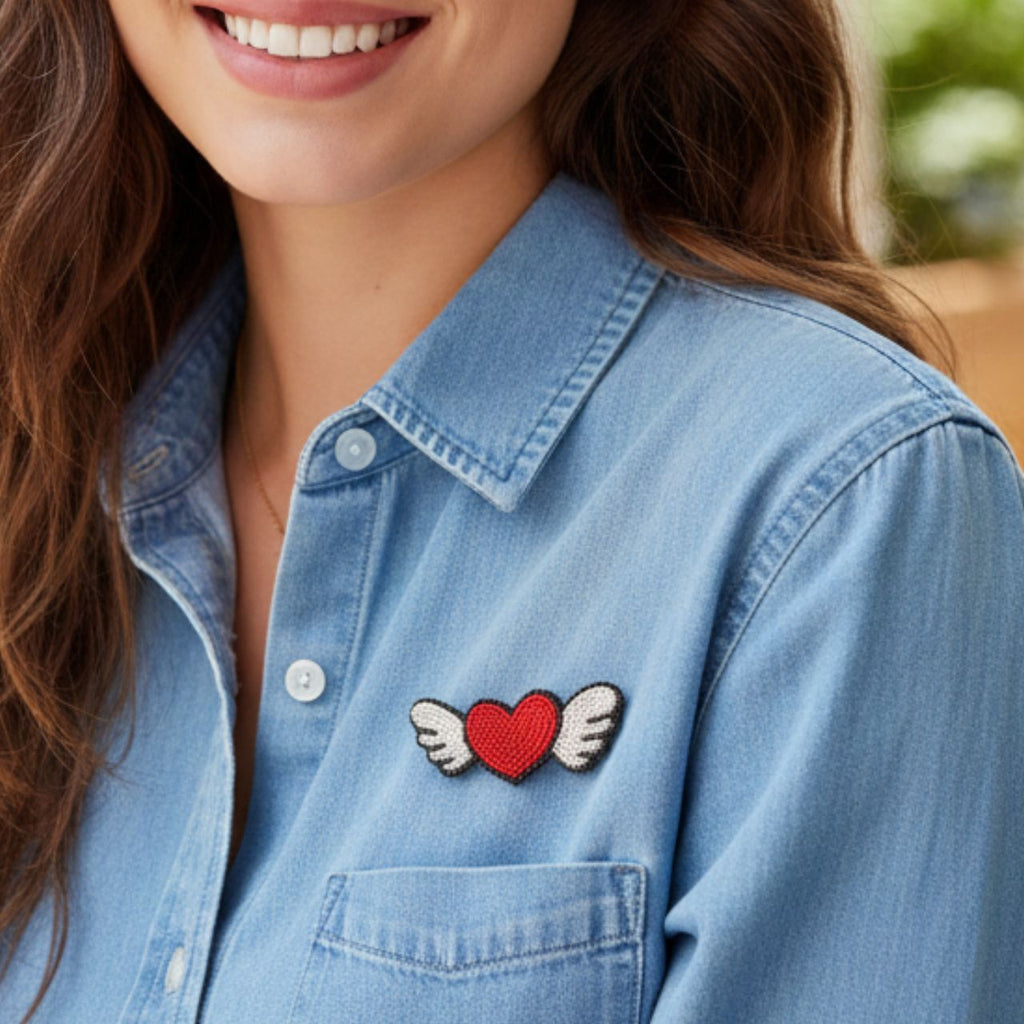 Wings Of Heart Brooch