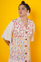 Women Block Printed Cotton Maxi Dress