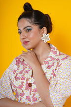 Women Block Printed Cotton Maxi Dress
