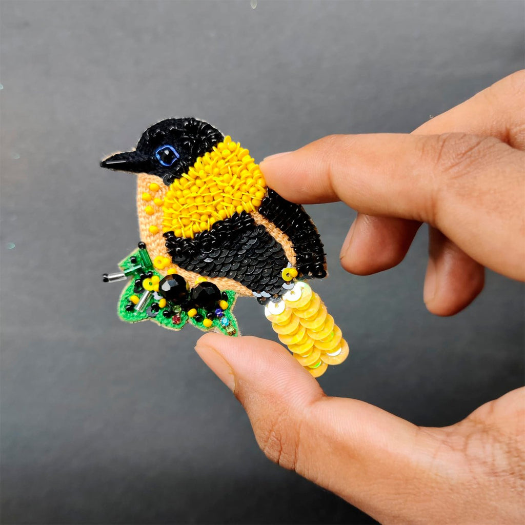Yellow Bird  Brooch Pin