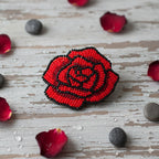 Red Rose Brooch Pin