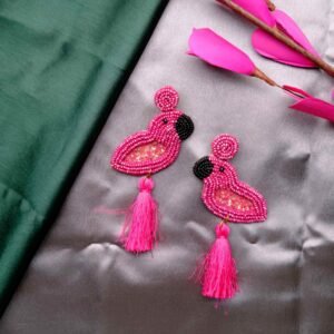 RANI FLAMINGO BEAD EARRING