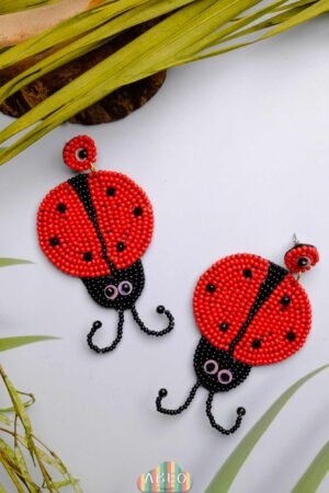 LADY BUG BEAD EARRING