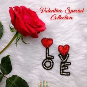 Love Valentine Bead Earring