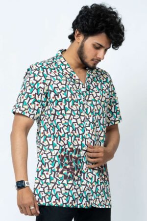 ABSTRACT HAND BLOCK PRINT SUMMER SHIRTS - Image 2