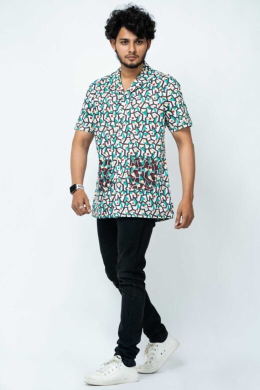 ABSTRACT HAND BLOCK PRINT SUMMER SHIRTS - Image 3