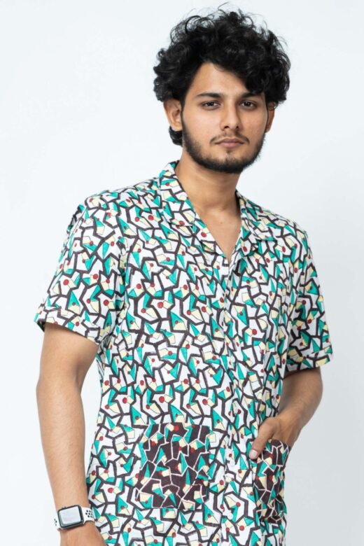ABSTRACT HAND BLOCK PRINT SUMMER SHIRTS - Image 4