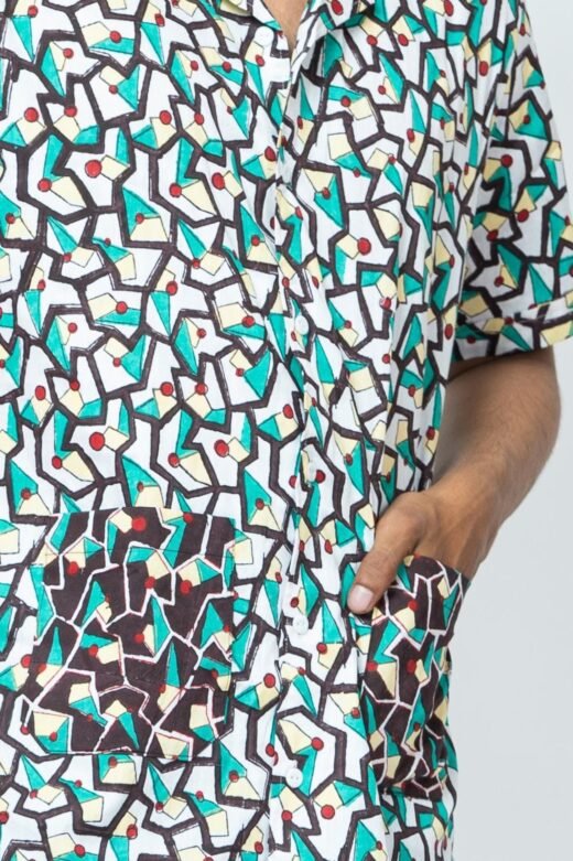 ABSTRACT HAND BLOCK PRINT SUMMER SHIRTS - Image 5