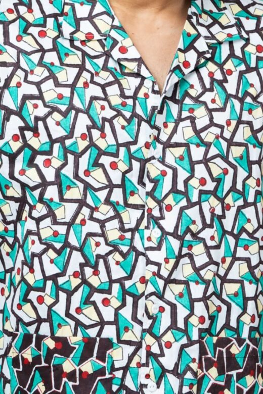 ABSTRACT HAND BLOCK PRINT SUMMER SHIRTS - Image 8