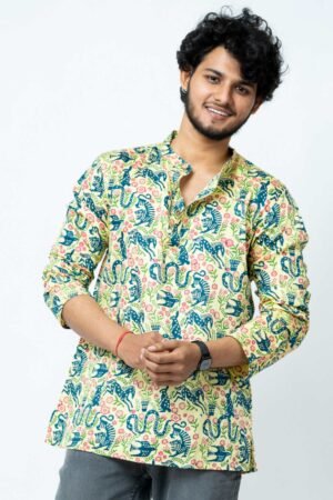 ANIMAL THEME  BLOCK PRINT  CASUAL KURTA - Image 2