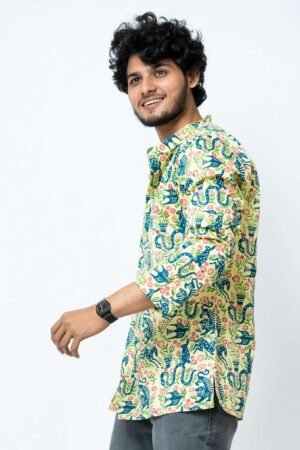 ANIMAL THEME  BLOCK PRINT  CASUAL KURTA - Image 5
