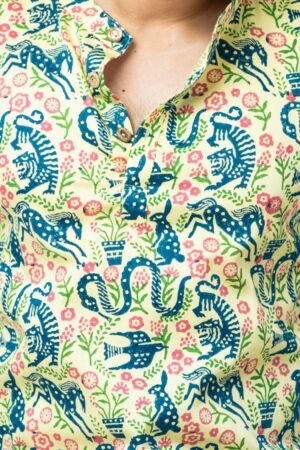 ANIMAL THEME  BLOCK PRINT  CASUAL KURTA - Image 6