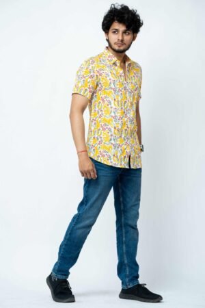 ANIMAL THEME BLOCK PRINT CASUAL MENS SHIRT - Image 3