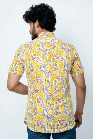 ANIMAL THEME BLOCK PRINT CASUAL MENS SHIRT - Image 5