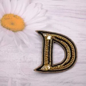 D Black Gold Brooch