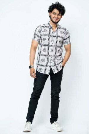 ELEPHANT BLOCK PRINT MENS SHIRT