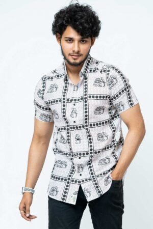 ELEPHANT BLOCK PRINT MENS SHIRT - Image 2
