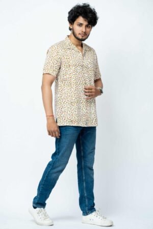 MULTI COLLOR DOT  PRINT MENS CASUAL SHIRT - Image 3