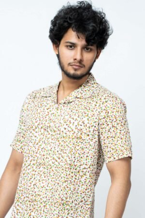 MULTI COLLOR DOT  PRINT MENS CASUAL SHIRT - Image 4