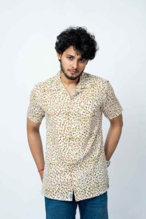 MULTI COLLOR DOT  PRINT MENS CASUAL SHIRT - Image 6