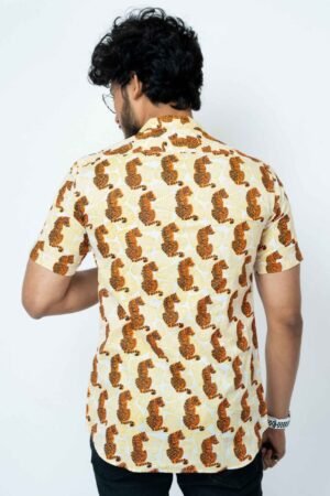 SHER HAND BLOCK PRINT MENS  HALF SHIRT - Image 5
