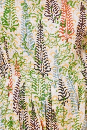 Multicolour Block Print Cotton Jumpsuit - Image 2
